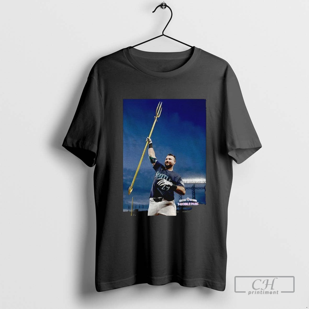 Seattle Mariners Cal Raleigh 60Th Home Run Holding Trident Big Dumper