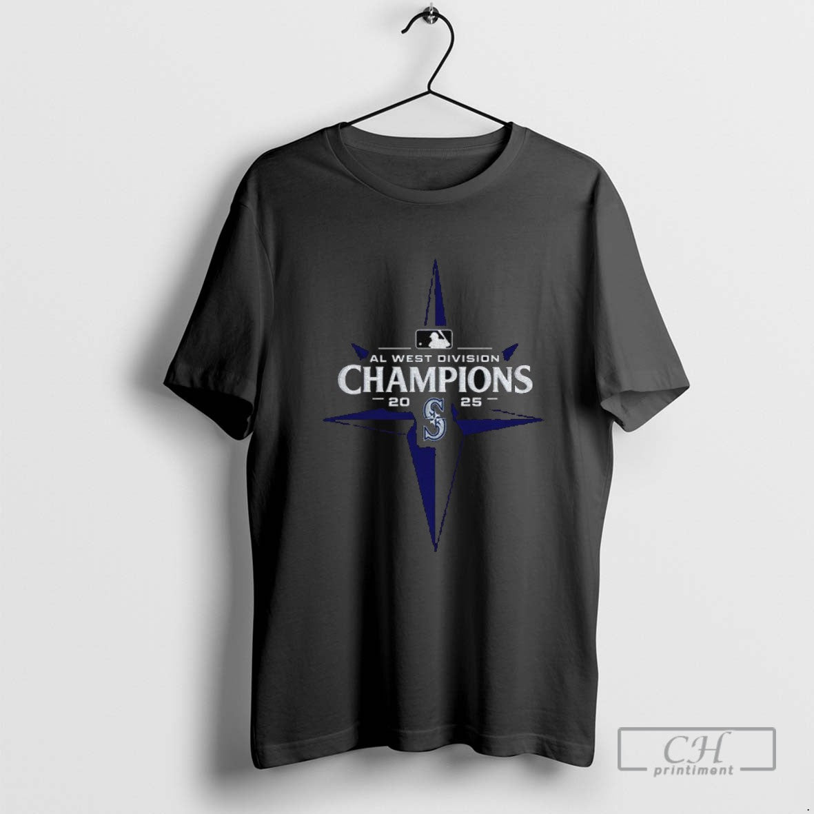 Seattle Mariners Mlb Baseball Al West Champs Postseason 2025 Hoodie