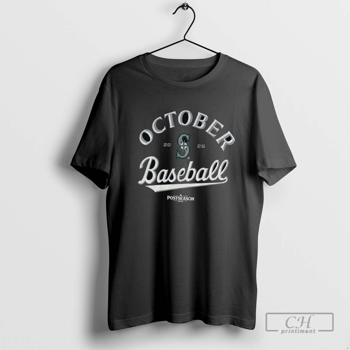 Seattle Mariners October Baseball 2025 Mlb Postseason Logo Hoodie