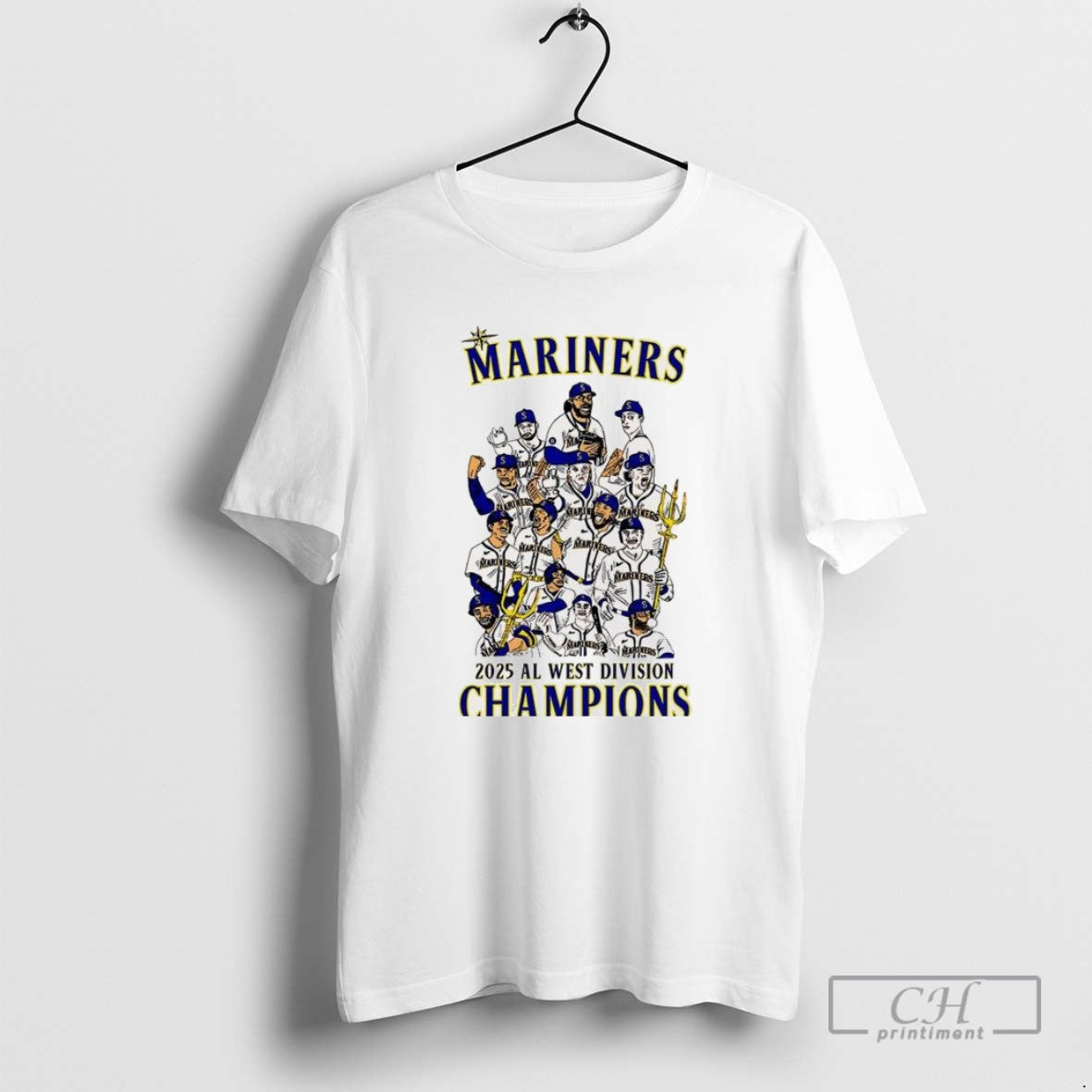 Seattle Mariners Baseball 2025 Al West Division Champions Player T