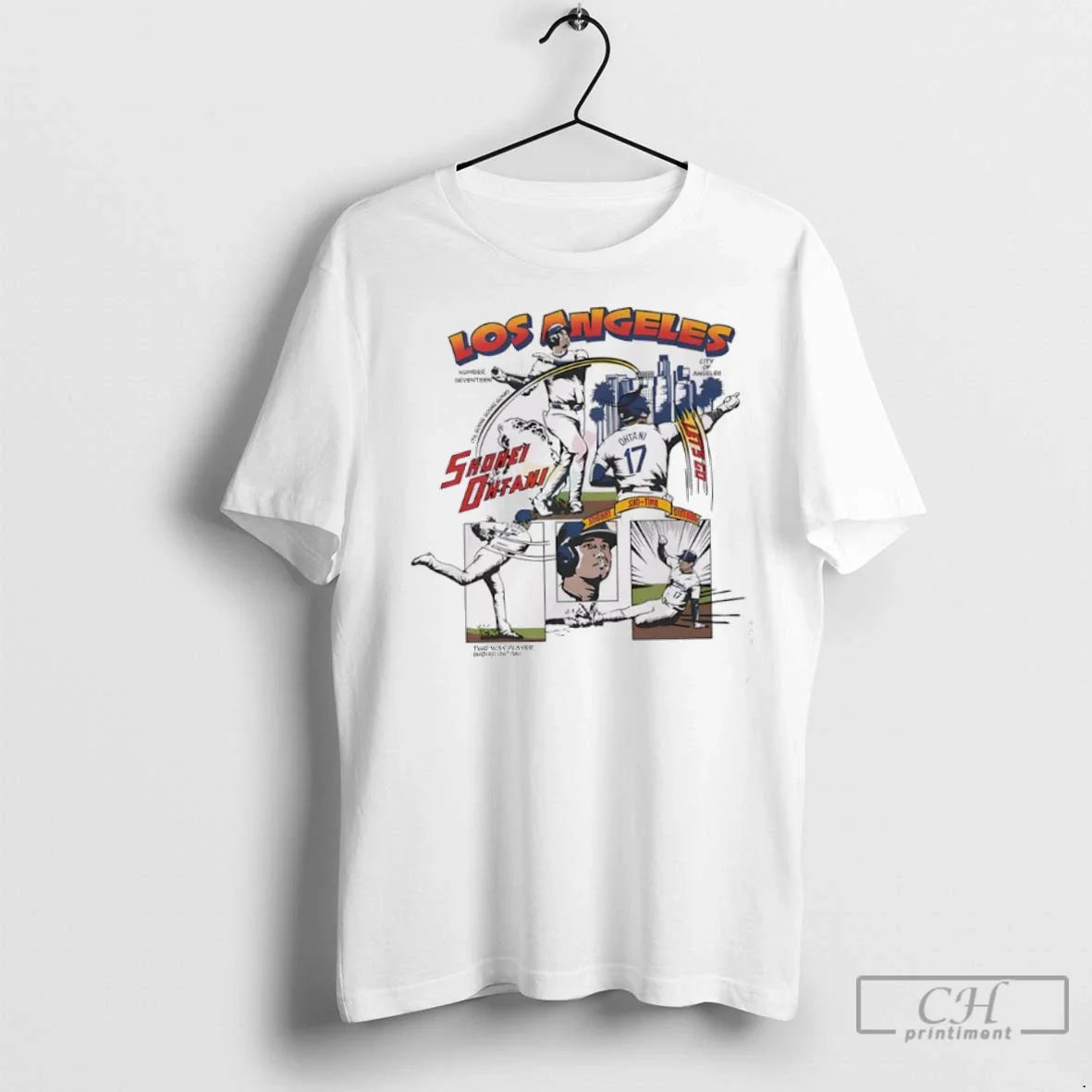 Shohei Ohtani Los Angeles D Comic TShirt Premium Outfit