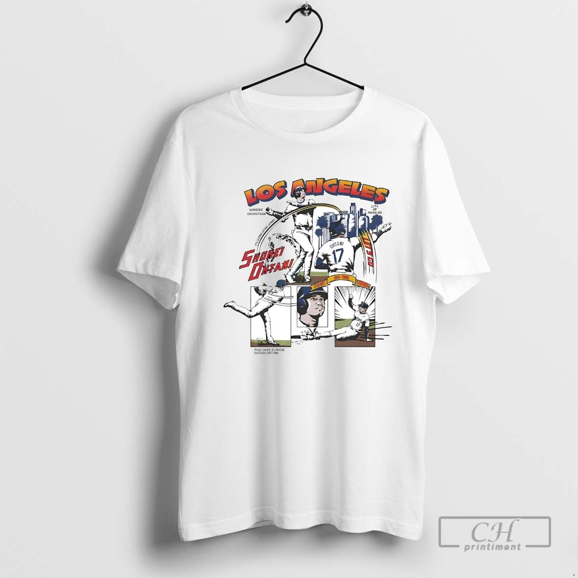 Shohei Ohtani Sho Time Two Way Player Comic La Dodgers Tee Vintage