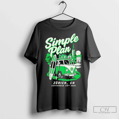 Simple Plan Sep 30 2025 Zurich Ch Event T Shirts Tee Elegant Apparel