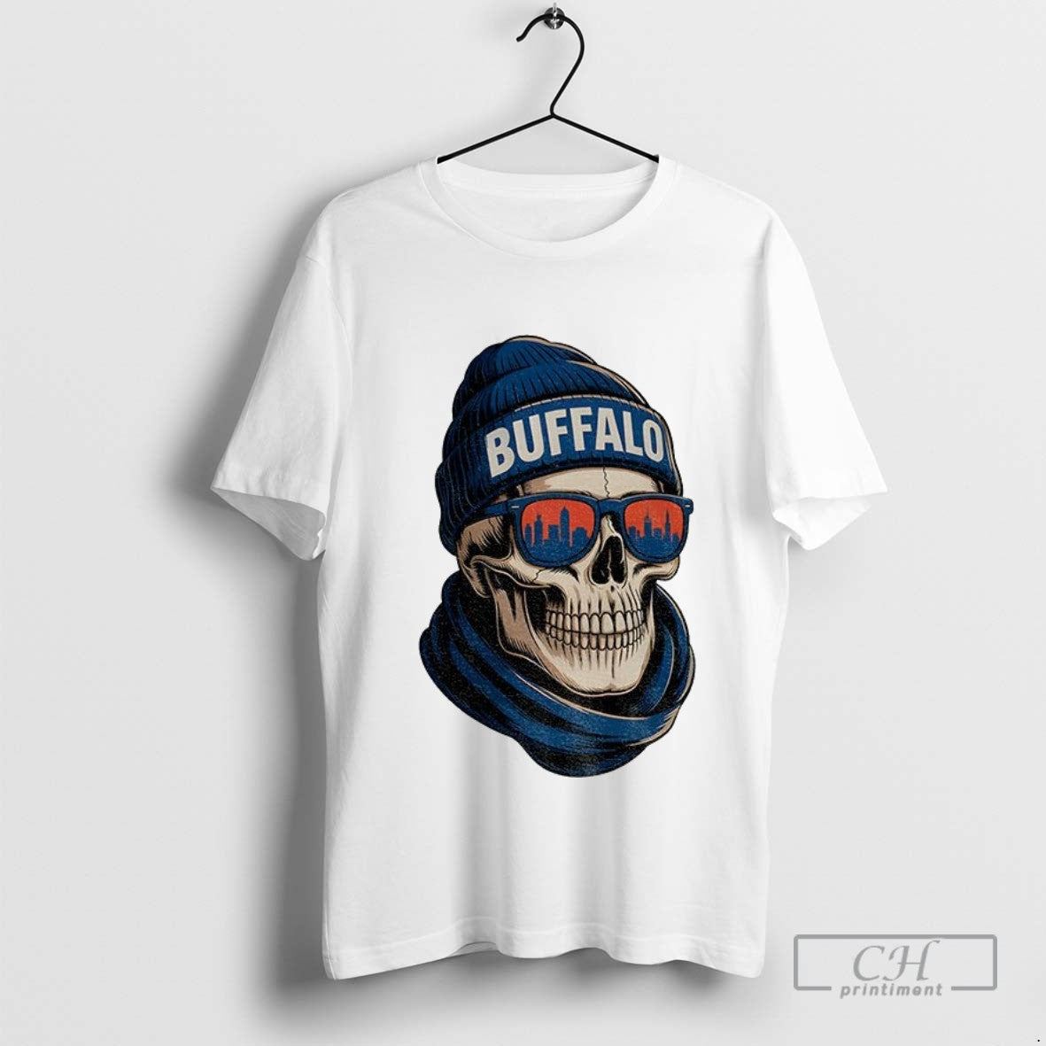 Skeleton City Skyline Buffalo Bills Football Bills Mafia 2025 Tee