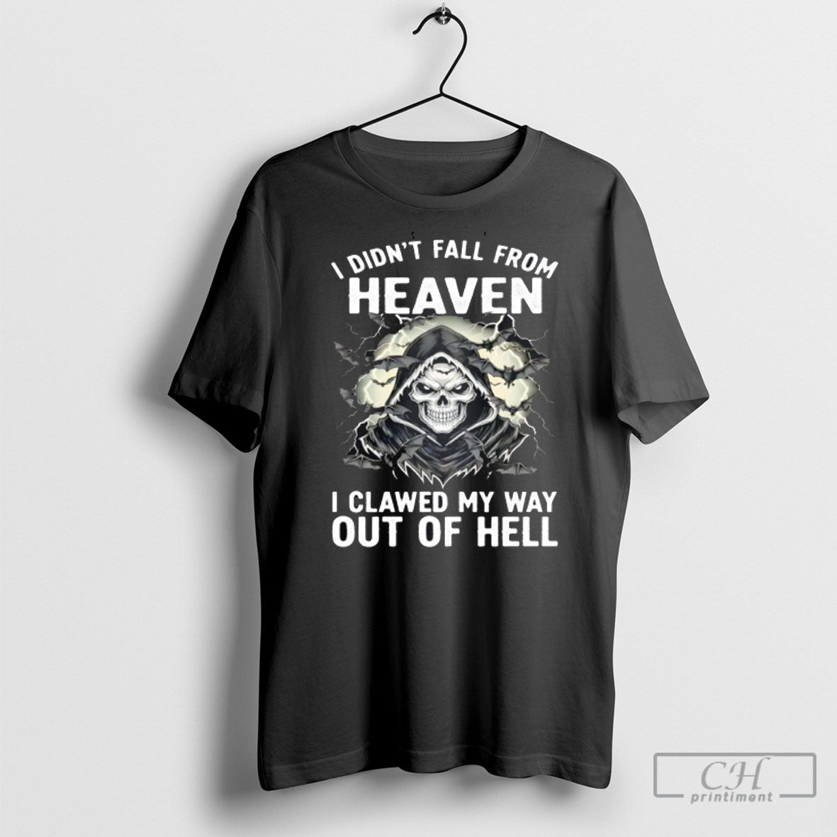 Skeleton I Didnt Fall From Heaven I Clawed My Way Out Hell Hoodie