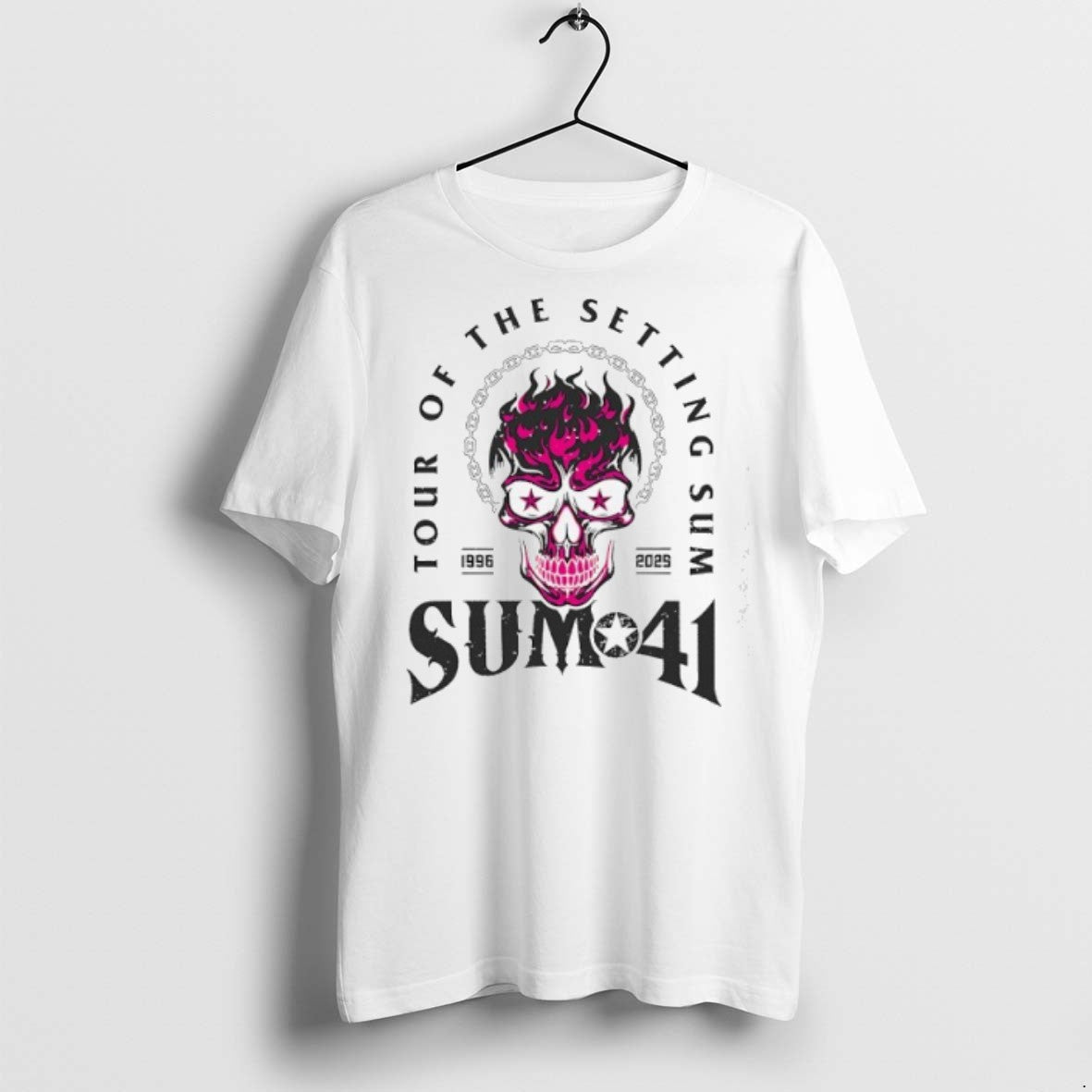 Skull Sum 41 Tour Setting Sum 1996 2025 T Shirts Long Sleeve Designer