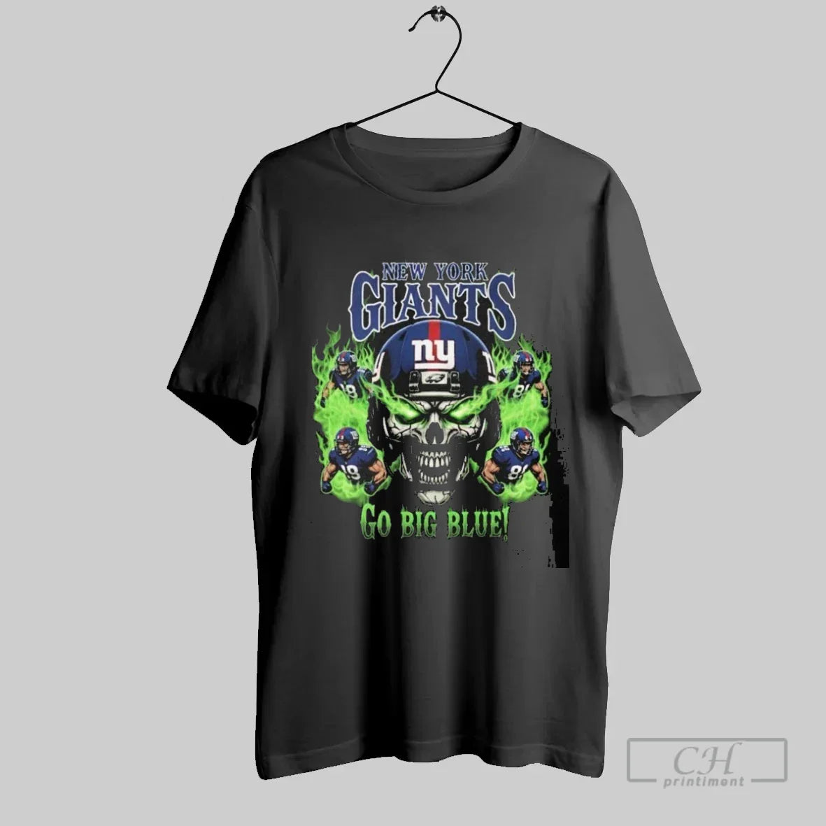 Skull X New York Giants Go Big Blue Sweatshirt Unique Design