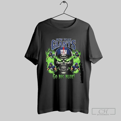 Skull X New York Giants Go Big Blue Sweatshirt Unique Design