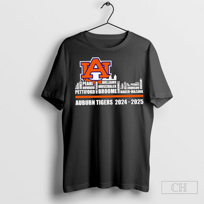 Skyline City Auburn Tigers 2024 2025 Player Names Tank Top Exclusive