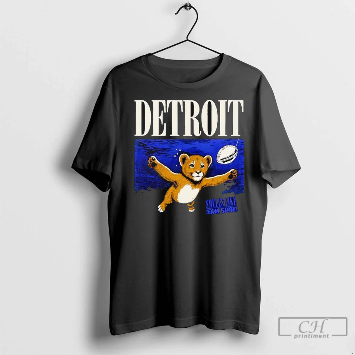 Smells Like Team Spirit Detroit Lions Football T Shirts Shirt Classic