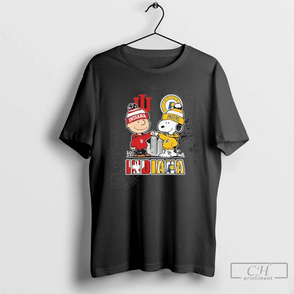 Snoopy Fist Bump Charlie Brown Indiana Hoosiers And Pacers Hoodie