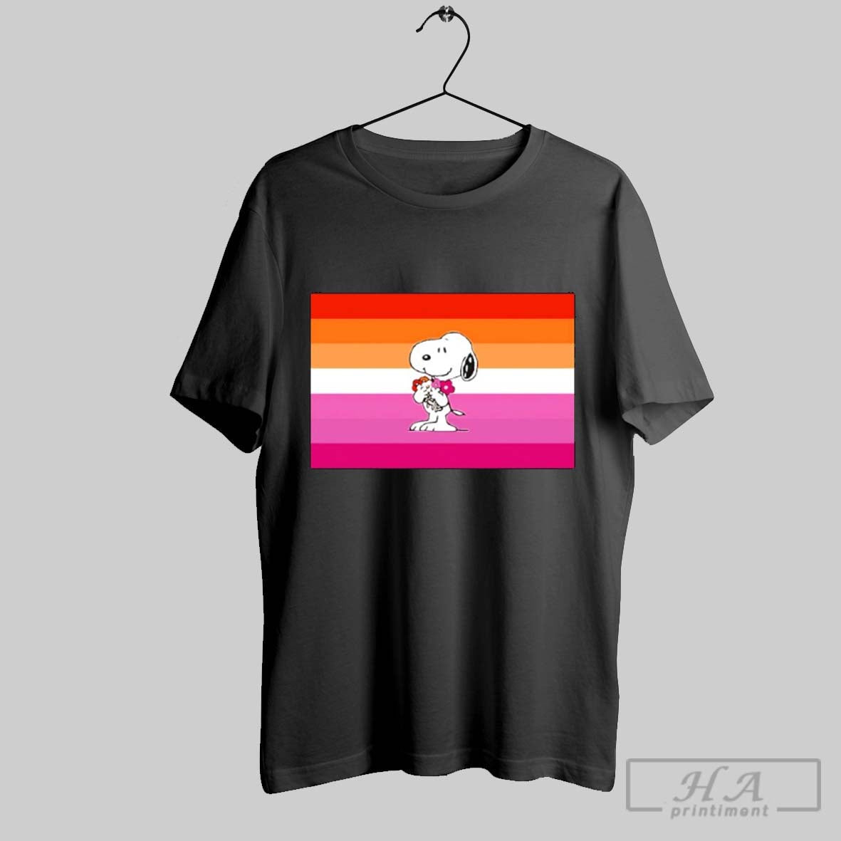 Snoopy Happy Pride Month Lesbian Flag Shirt Designer Apparel