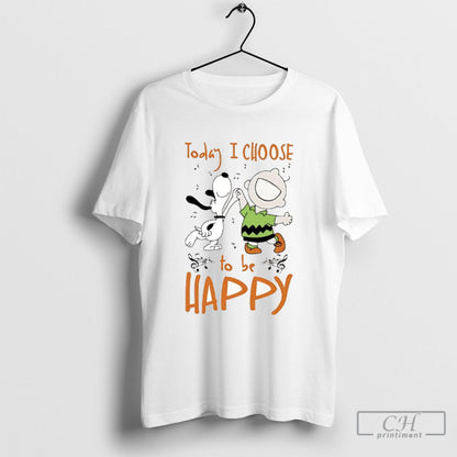 Snoopy Today I Choose To Be Happy Long Sleeve Elegant Gift