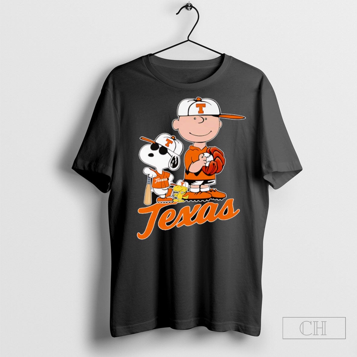 Snoopy Woodstock And Charlie Texas Baseball Long Sleeve Designer