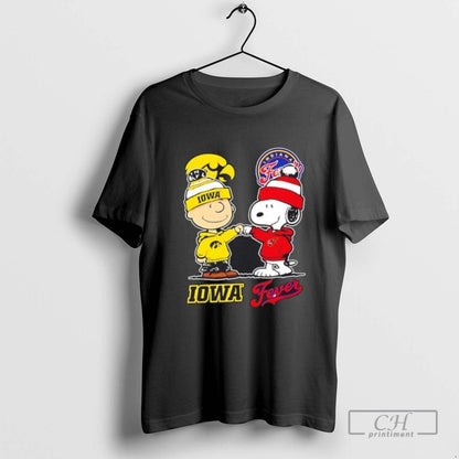Snoopy And Charlie Brown Iowa Hawkeyes X Indiana Fever Hoodie