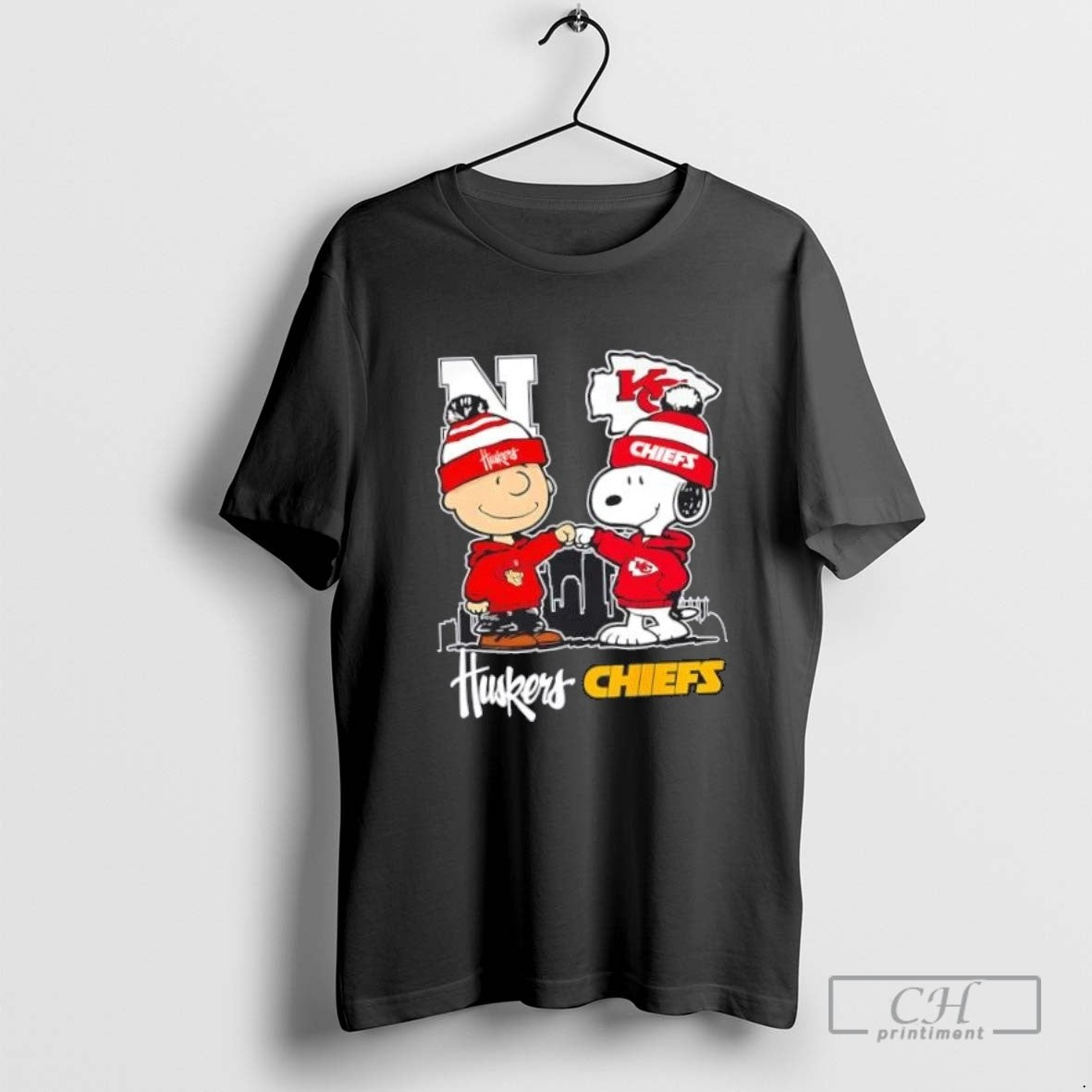Snoopy And Charlie Brown Nebraska Huskers X Kansas City Chiefs