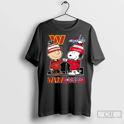 Snoopy And Charlie Brown Fist Bump Commanders And Capitals Washington