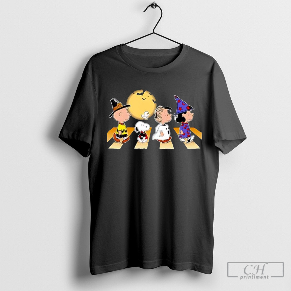 Snoopy And Friends Cosplay Halloween Cross Street Tee Elegant