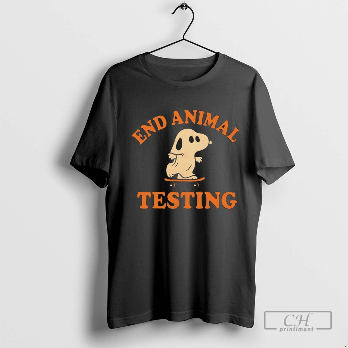 Snoopy Ghost End Animal Testing Halloween Hoodie Retro Collection