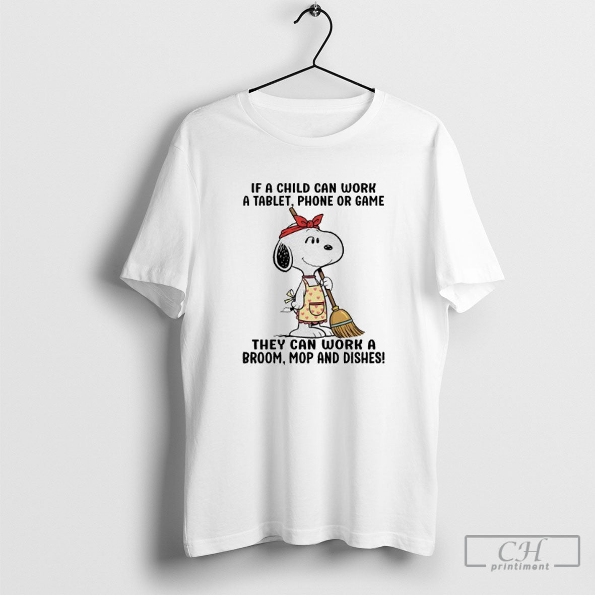 Snoopy Housewife If Child Can Work Tablet Phone Or Game They Can Work