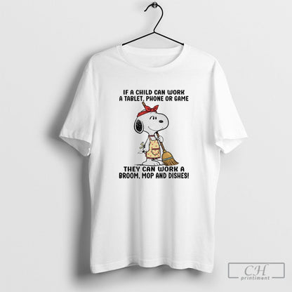 Snoopy Housewife If Child Can Work Tablet Phone Or Game They Can Work