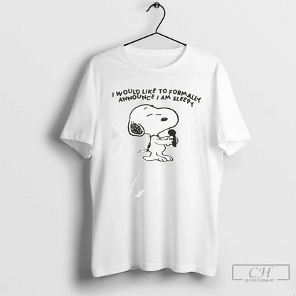 Snoopy Singing I Would Like To Formally Announce I Am Sleepy