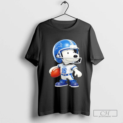 Snoopy Wearing Detroit Lions Football Tee Elegant Outfit