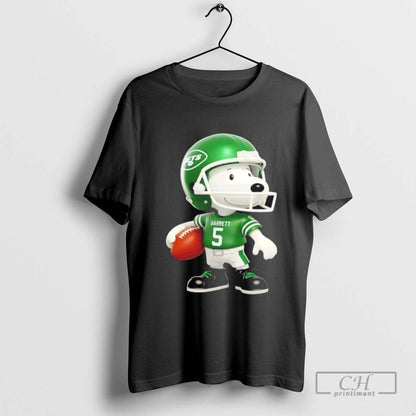 Snoopy Wearing New York Jets Football Long Sleeve Retro Look