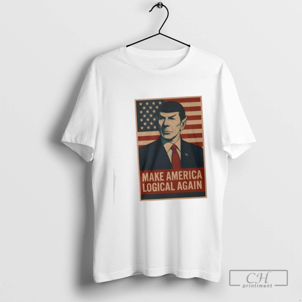 Spock Make America Logical Again Long Sleeve Vintage Look