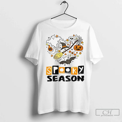 Spooky Season Ghost Pumpkin Boo Halloween 2025 T Shirts TShirt Modern