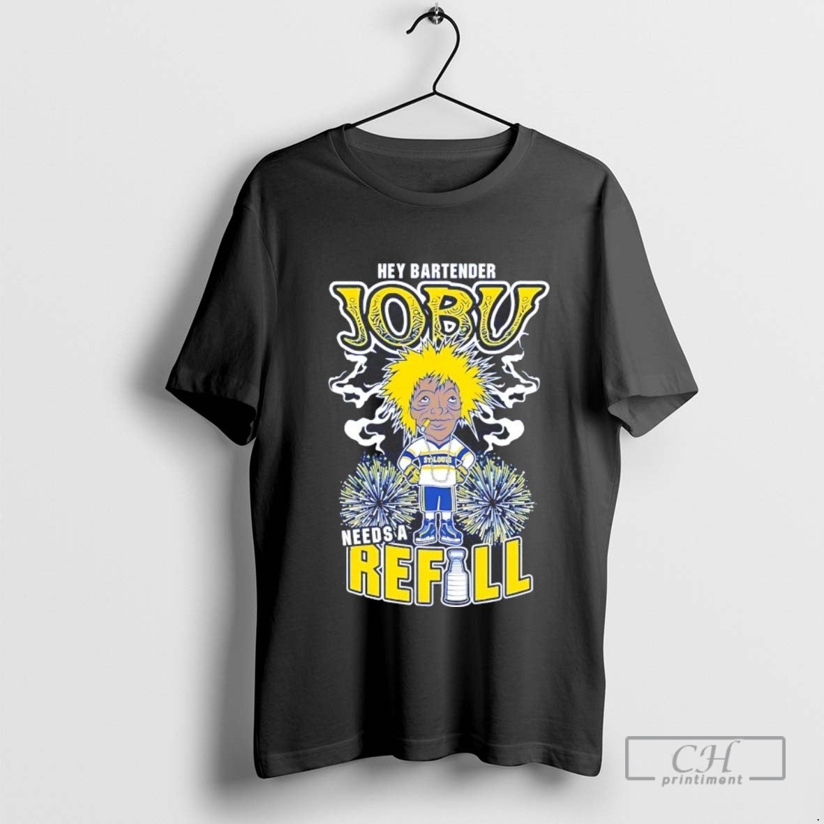 St Louis Blues Hey Bartender Jobu Needs Refill Tank Top Unique Gift