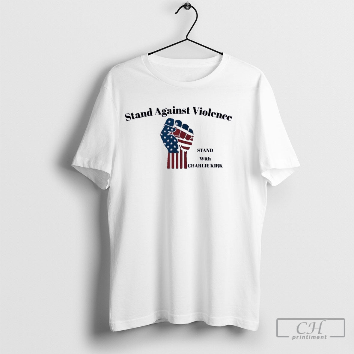 Stand Against Violence Charlie Kirk Support TShirt Retro Design