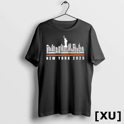 Statue Liberty X New York Mets All Name Legends City Skyline 2025