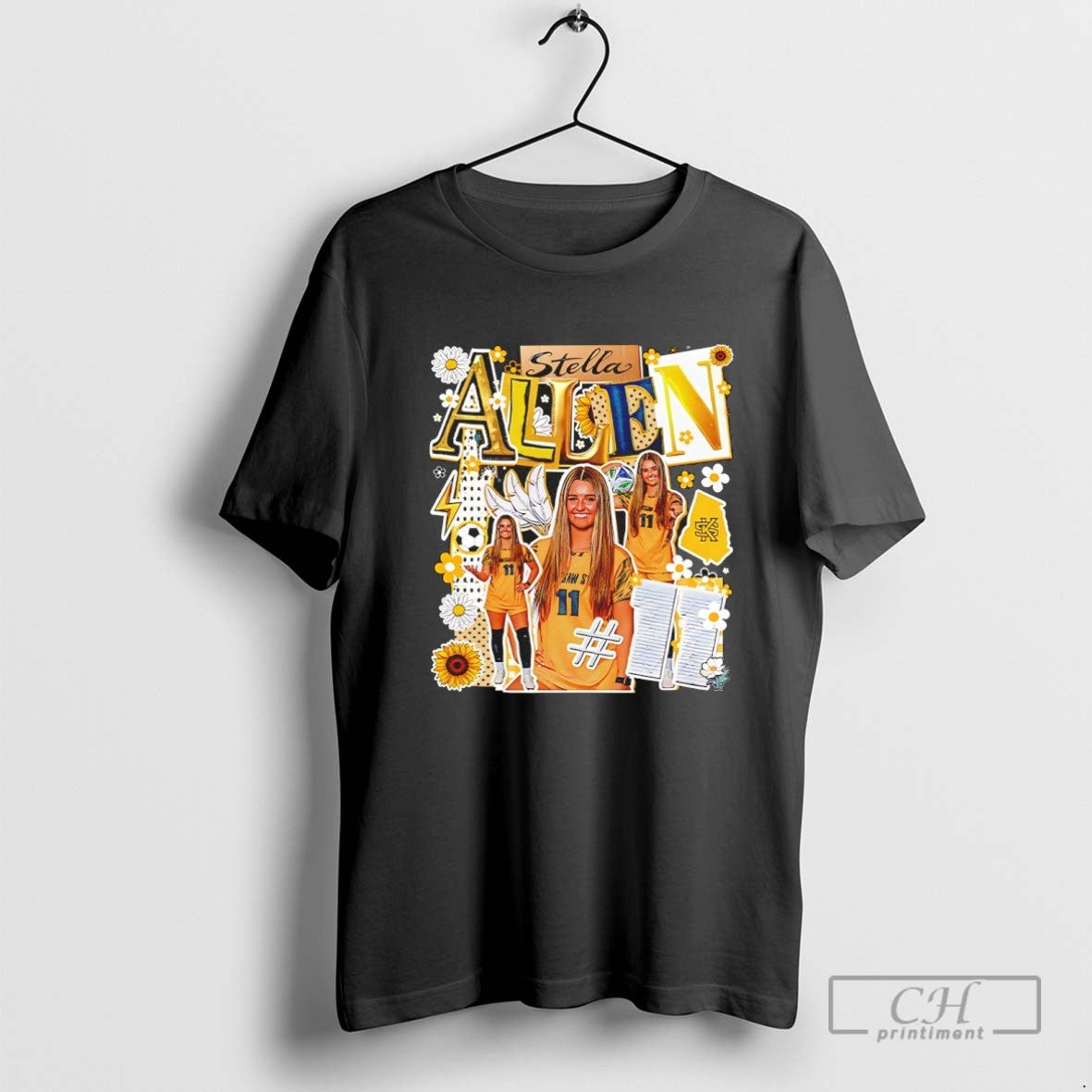 Stella Allen 11 Kennesaw Womens Soccer Player TShirt Elegant Fashion