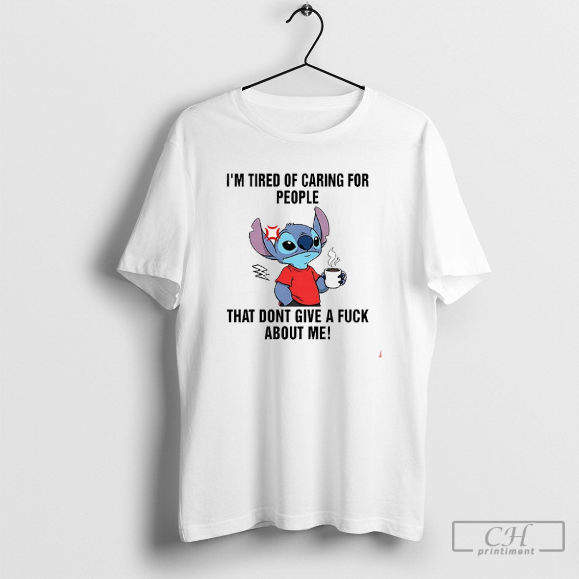 Stitch Im Tired Caring People That Dont Give Fuck About Me Sweatshirt