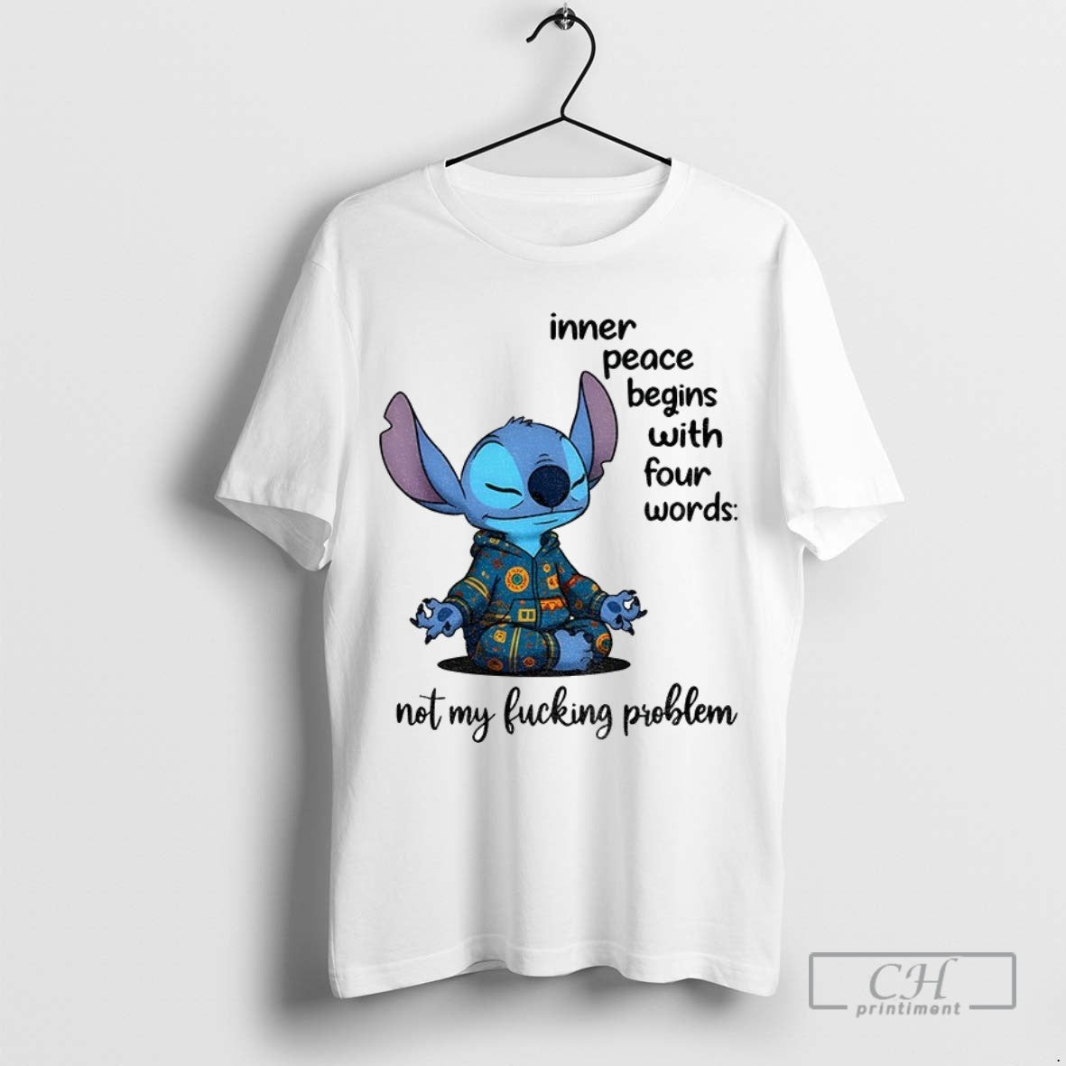 Stitch Inner Peace Begins Four Words Not My Fucking Problem TShirt