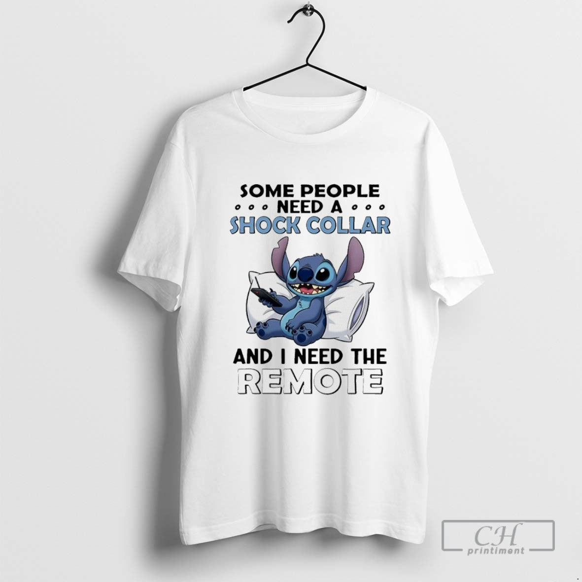 Stitch Some People Need Shock Collar And I Need Remote Hoodie Elegant