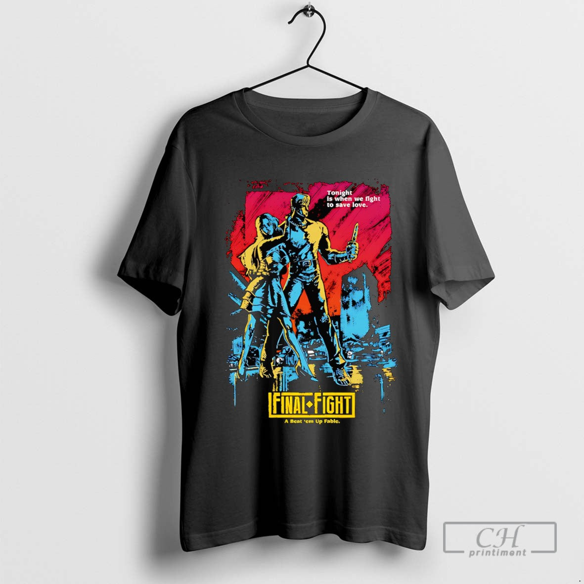 Streets Final Fight Homage Long Sleeve Retro Gift