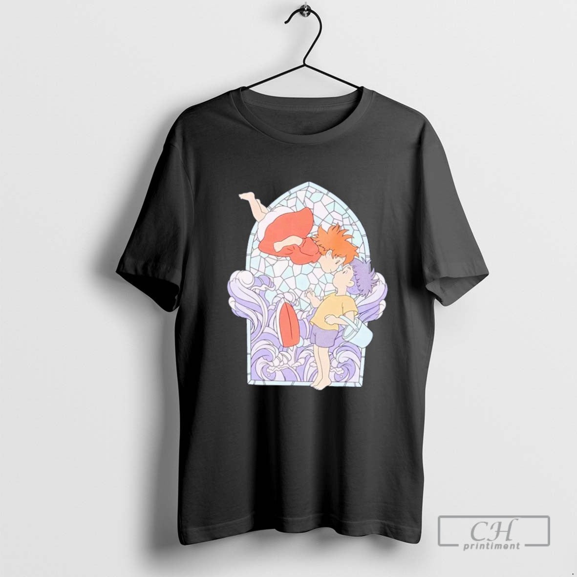Studio Ghibli Ponyo Duo Stained Glass Long Sleeve Designer Merch