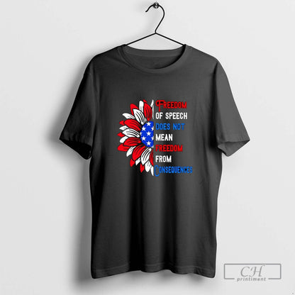 Sunflower Freedom Speech Does Not Mean Freedom Sweatshirt Retro Outfit
