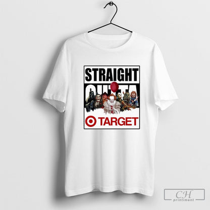 Target Logo Straight Outta Horror Film Halloween Hoodie Retro Merch