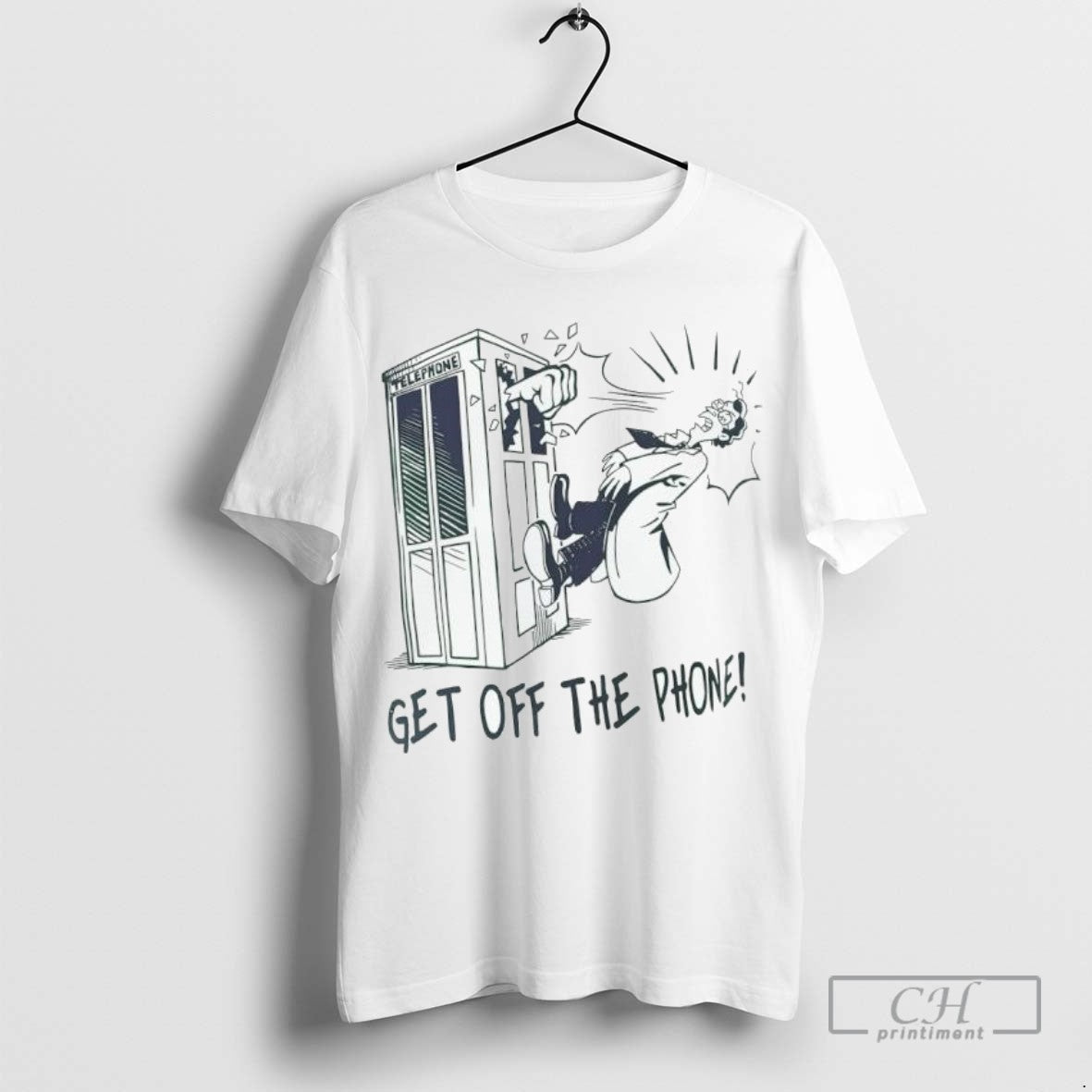Telephone Get Off Phone Tank Top Vintage Art