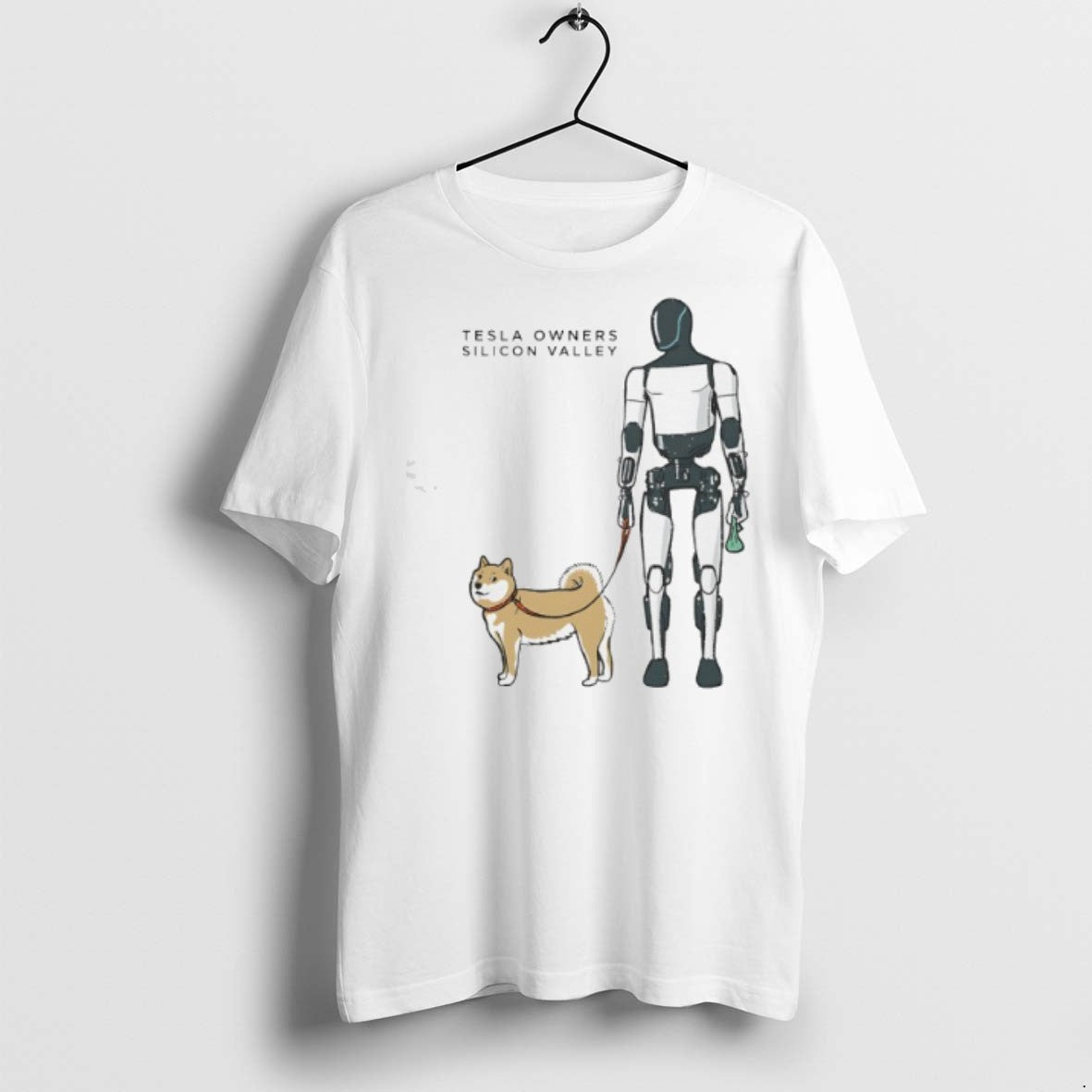 Tesla Owners Silicon Valley Robot Dog T Shirts Tank Top Retro Apparel