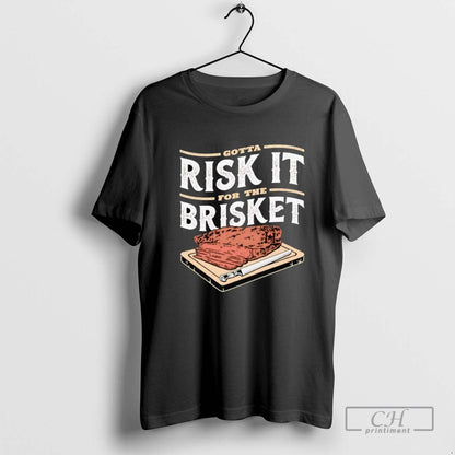 Texas Bbq Gotta Risk It Brisket Tee Premium Look