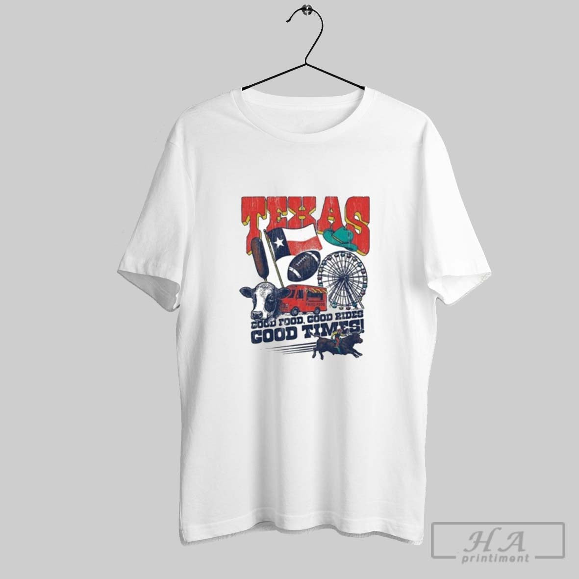 Texas Longhorns Good Food Good Rides Good Times Shirt Retro Fashion