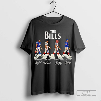 Buffalo Bills Walking Across Legends Signatures Hoodie Retro Gift