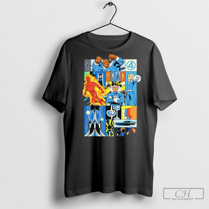 Fantastic Four Comic Panels Tee Trendy Outfit