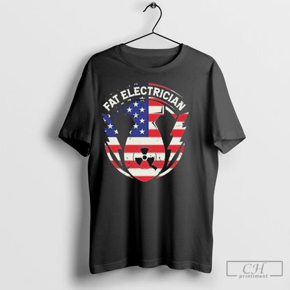 Fat Electrician Merica Flag Hoodie Modern Merch