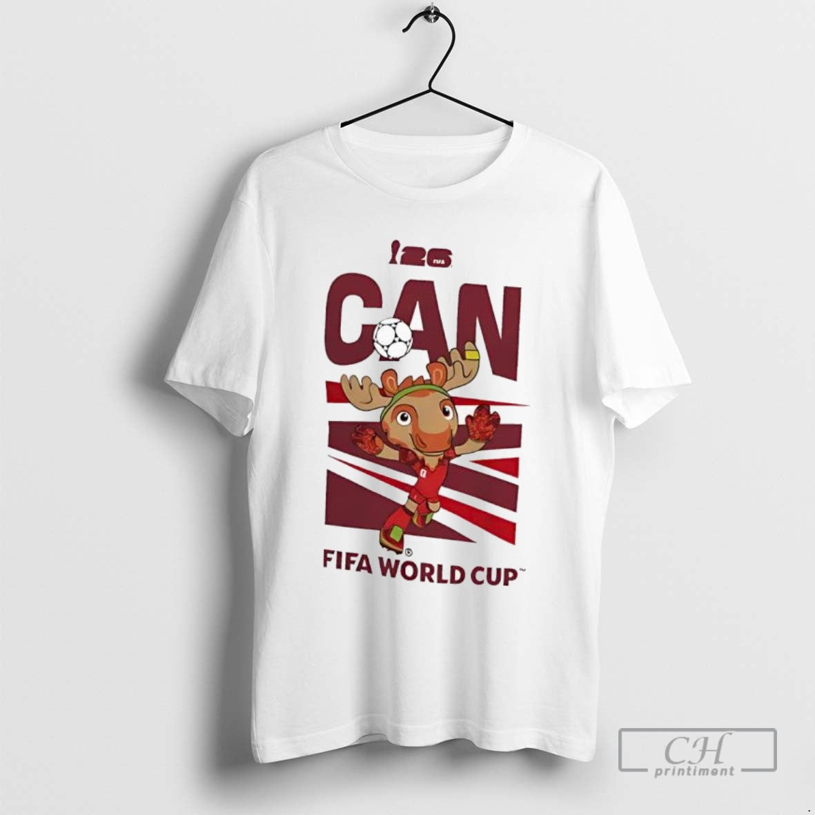 Fifa 2026 World Cup Canada Mascot Ladies TShirt Modern Art