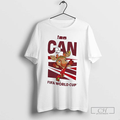 Fifa 2026 World Cup Canada Mascot Ladies TShirt Modern Art